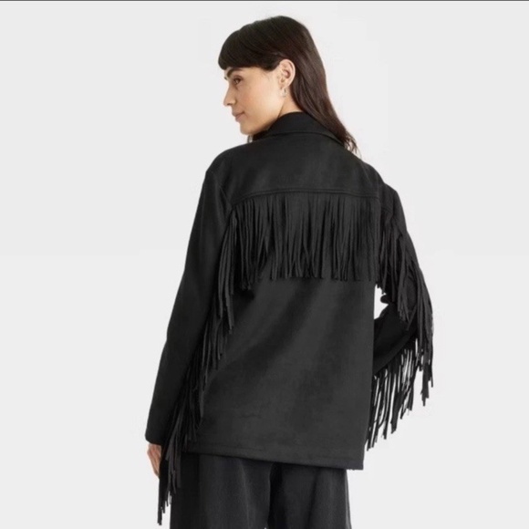 Women's Fringe Jacket - Universal Thread Black - Picture 3 of 3
